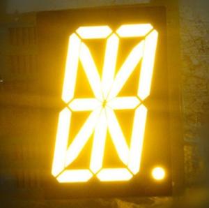 Wholesale Yellow Single Digit LED 16 Segment Display 140mcd For gas station digital indicators from china suppliers