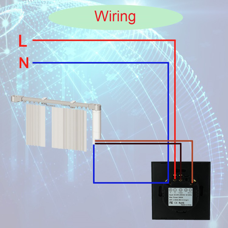 EU 400W Wifi Smart Curtain Switch Tuya Alexa Security Smart Home