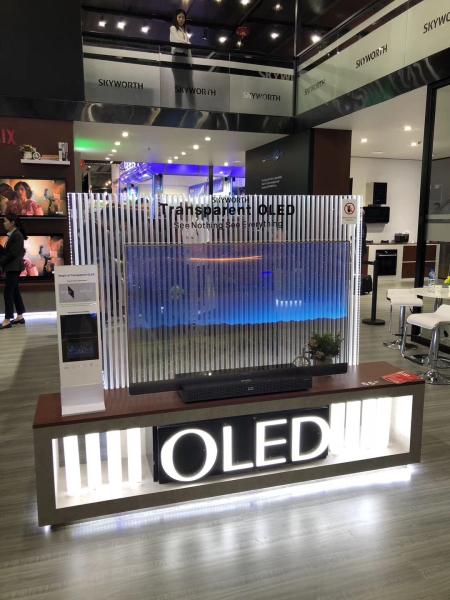 Quality See Through Digital Clear OLED Display / OEM Transparent OLED Signage for sale
