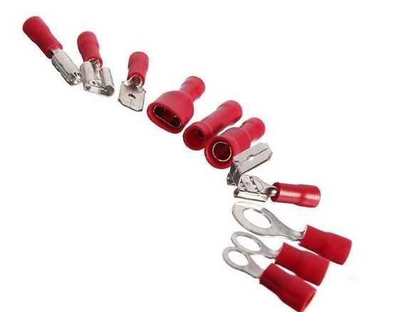 480pcs Insulated Terminals Electrical Crimp Connector Butt Spade Ring Fork With Storage Box