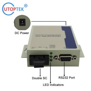 Wholesale RS232 DB9 to Fiber Modem Media Converter with SM duplex SC/FC/ST 20km for alarm system using from china suppliers