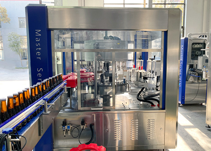 Fully Automatic Rotary Type Three Side Sticker Labeling Machine For Bottles