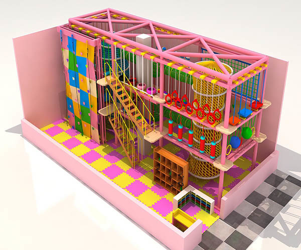 Lanyard Indoor Aerial Obstacle Course , High Level Playground Climbing Rope