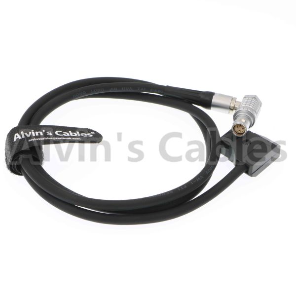 Flexible Thin Red Epic Scarlet Power Cable D-Tap To Right Angle 1B 6 Pin Female