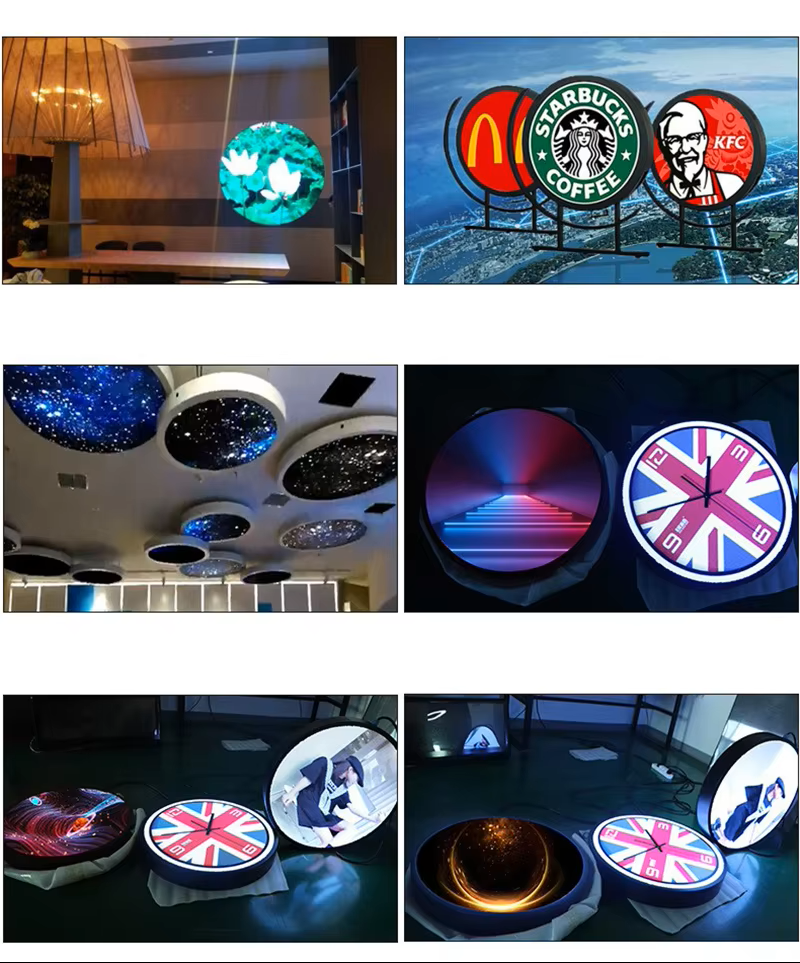 AC110-220V Input Voltage P4.28 Round LED Display 1/14 Scan Mode Customized Design