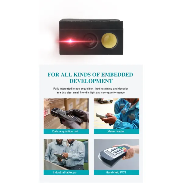 Small Embedded 2D Barcode Reader CMOS Ocr Passport Barcode Scanner