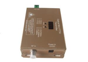 China Mini CATV Laser Transmitter , 2 Output 10m 1550nm Optical Transmitter With 10mw/12mW on sale