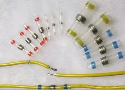 75pcs Electrical Heat Shrink Shrinkable Solder Seals Butt Splice Connector Terminals Kit