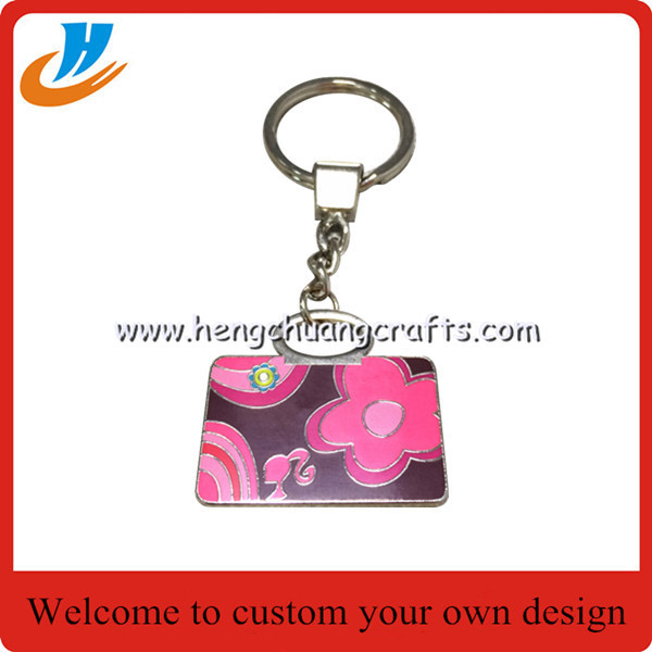 K002 Zinc alloy keychain keyring,custom yoru own logo soft and hard enamel keychain with epoxy