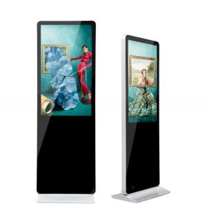 China high brightness 4K UHD 55 inch alone standing android 4G WIFI network LCD video AD poster loop display kiosk signage on sale