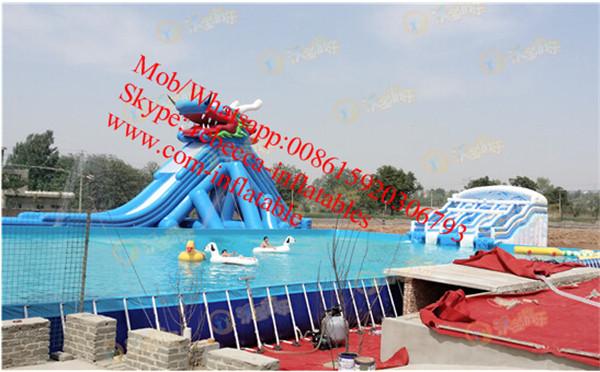 Quality utdoor swimming pool  above ground pool water slide  inflatable slide for inflatable pool for sale