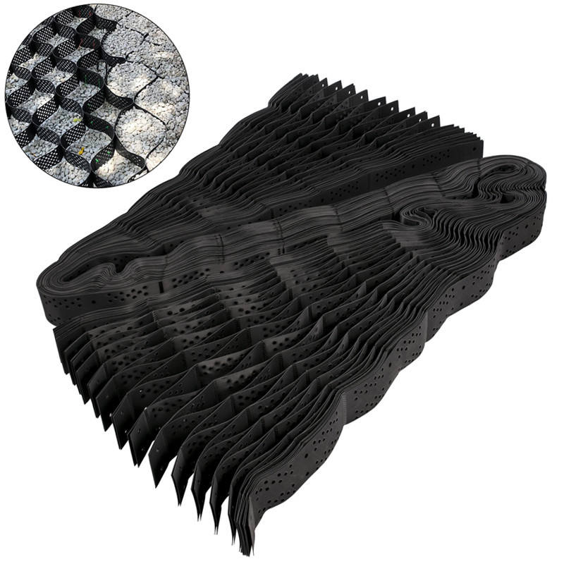 HDPE Cellular System Cell Depth 50-250 Mm HDPE Geocell Gravel Road Railway Slope Protection Driveway Stabilizer
