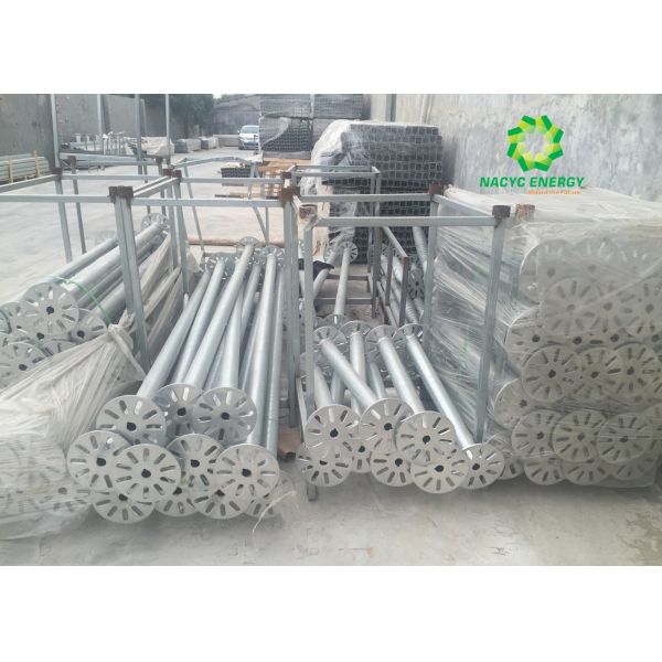 High Strength Bond Metal Ground Screw / Ground Screw Piles Saving Cost Effective