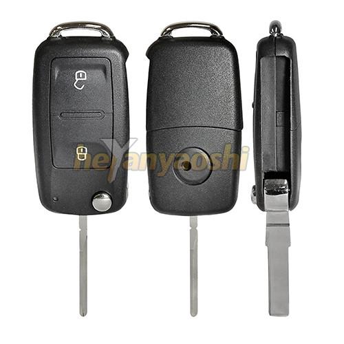 Quality Vw 2 Buttons Smart Key Shell with Emergency Key Insert for sale