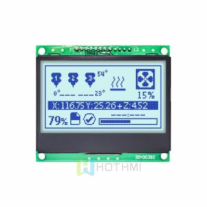 Wholesale 3.0&quot; 128x64 Graphic LCD Display Module | ST7565R | SPI | Gray Background with Blue Text | STN Positive Display from china suppliers