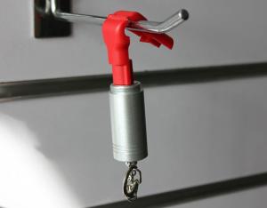 China COMER Plastic hook eas anti-shoplifting stop lock for retail display hook locker  magnetic detacher on sale