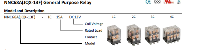 NNC General Purpose Relay NN68A high dc voltage relay for Car Charging pile Solar Energy