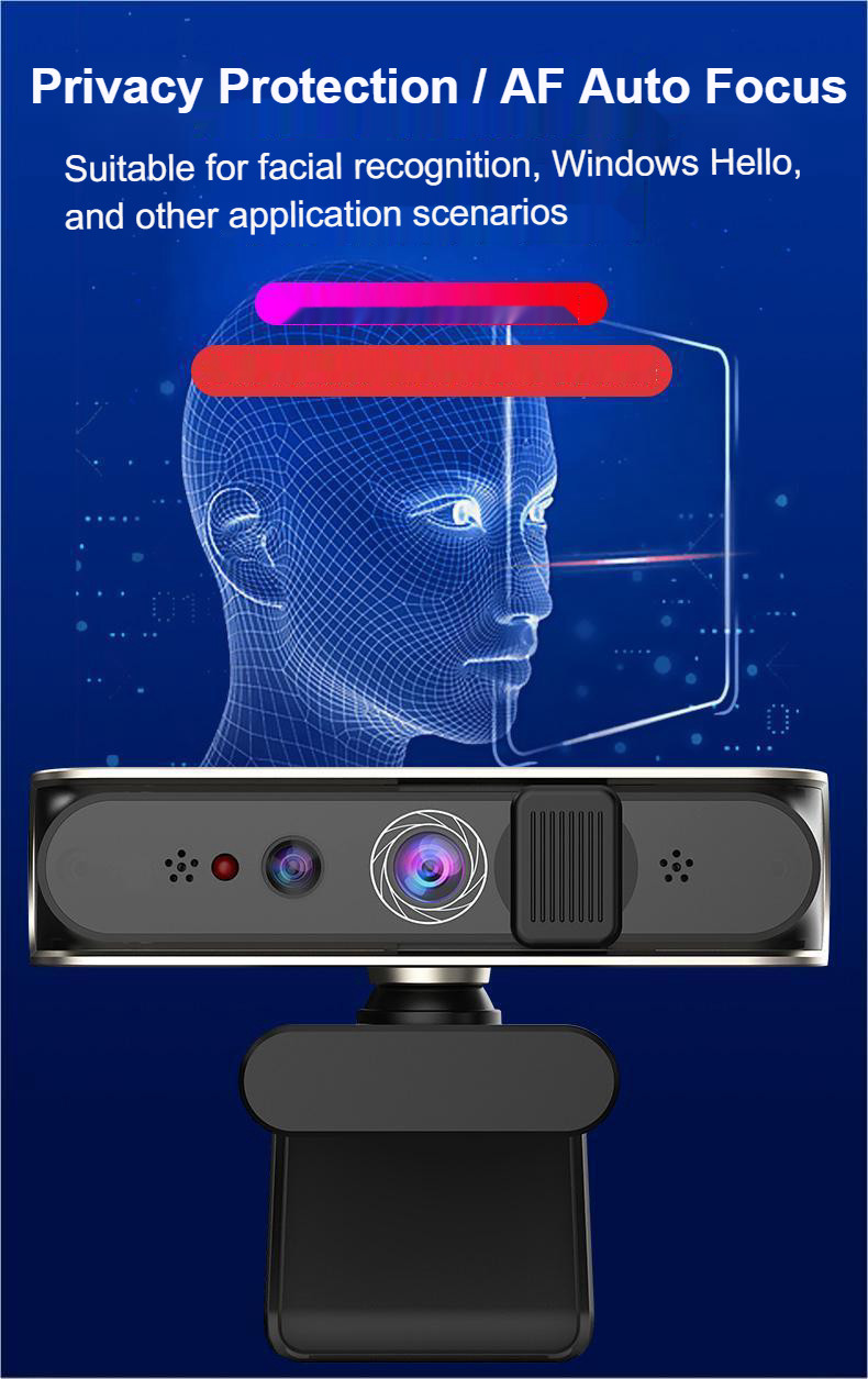 K50P Viewing Angle ≤80° Face Recognition External Camera for Live Body Detection and ID Comparison Industrial Camera