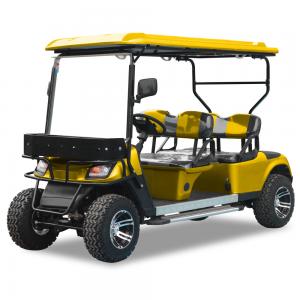 China Yellow 2 Rows 4 Seater Off-Road Golf Cart Customizable Color With Front Windshield on sale