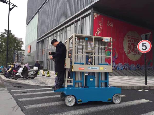 Quality Light Weight Self Propelled Work Platform , Dual Mast Mobile Access Platforms for sale