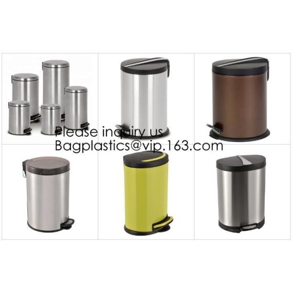 Zinc Plated Waste Bin with 25L 35L 45L 55L 65L 75L 100L, Tin Embossed Rubbish Bin Rome Living Room Bedroom Kitchen Toile