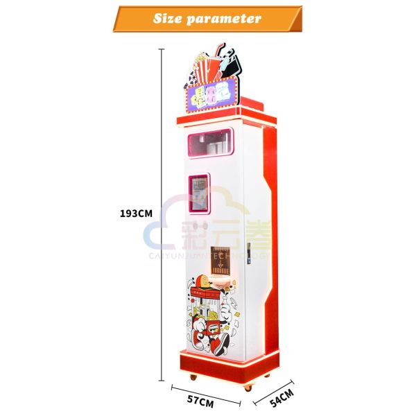 Fully Automatic Popcorn Machine Vending 5.6Kg Capacity For Office Buildings