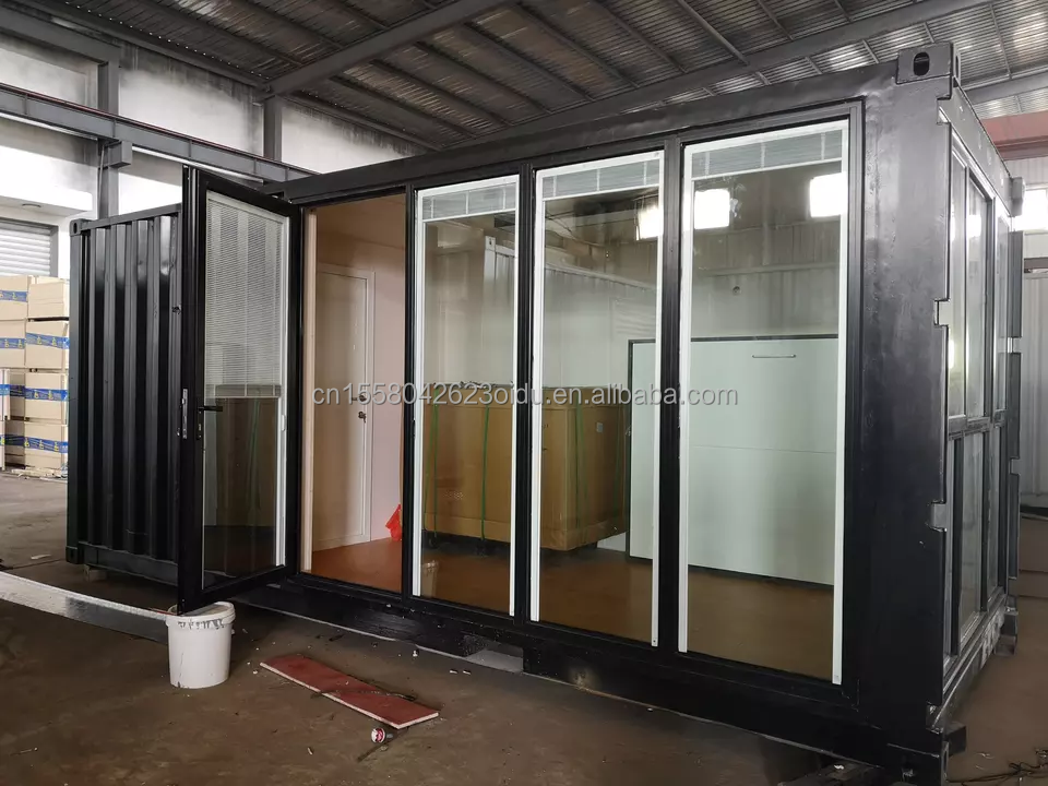 20ft Portable Foldable Container Cabin House with Customized Color and Galvanized Steel Square Tubes