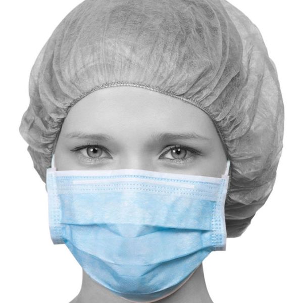 Non Woven Sterile Face Masks Antiviral Respirators Solvent Spray Cloth