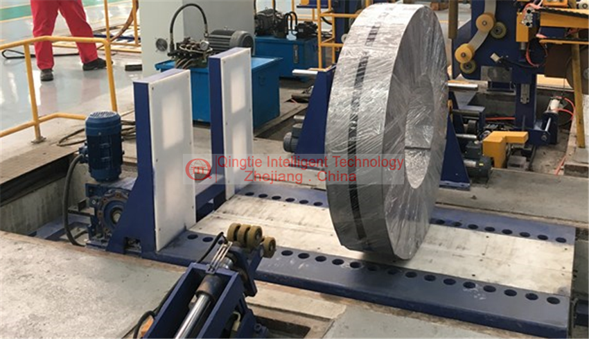 Industrial Vertical Coil Packaging Line For Steel / Copper / Aluminum Coil