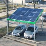 Width 2.5~3m Residential Module Mounting Brackets Structure Carport Solar Power