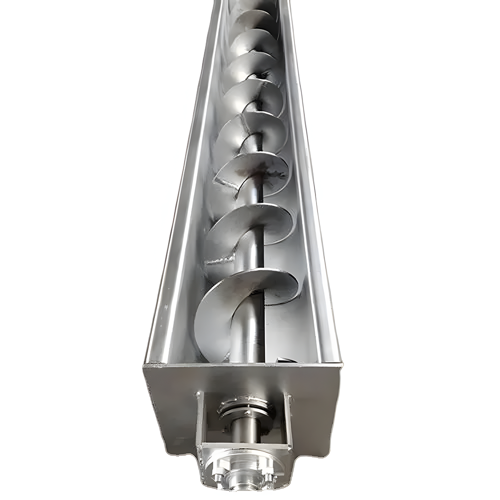 Stainless Steel Shaftless Screw Conveyor with 1-Year Warranty for Anti-Entanglement and Sealed Operation in Water Treatment