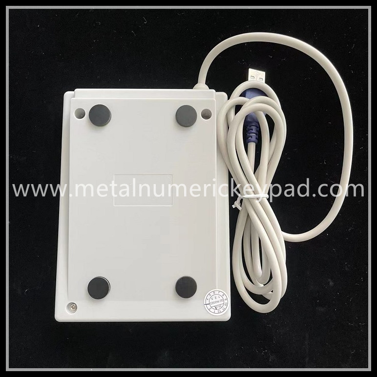 White Bank Counter 1.5m Plastic Numeric Keypad Computer Numeric Keys