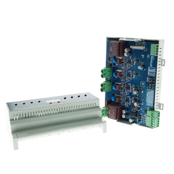 DIN Rail DC-NET 1.5 Amps 4-Channel Trailing Edge Dimmer For Lighting Control