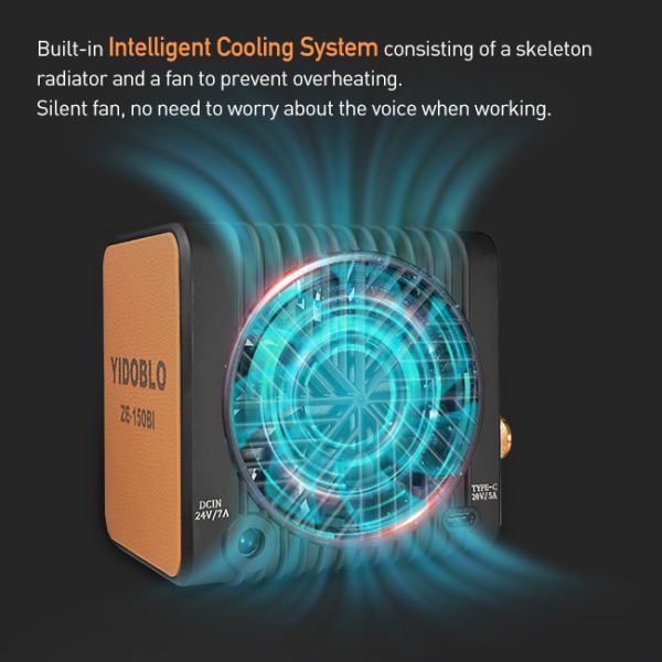 Orange shell 150W handle fill light dual color temperature 2700k-7500k suitable for portrait fill light outdoor