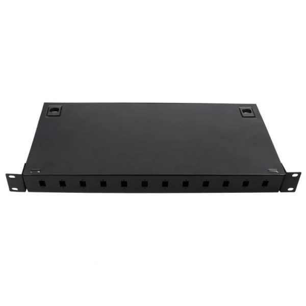 Metal Rack Mount Patch Panel 12 LC Duplex Coupler FTTH Termination Box