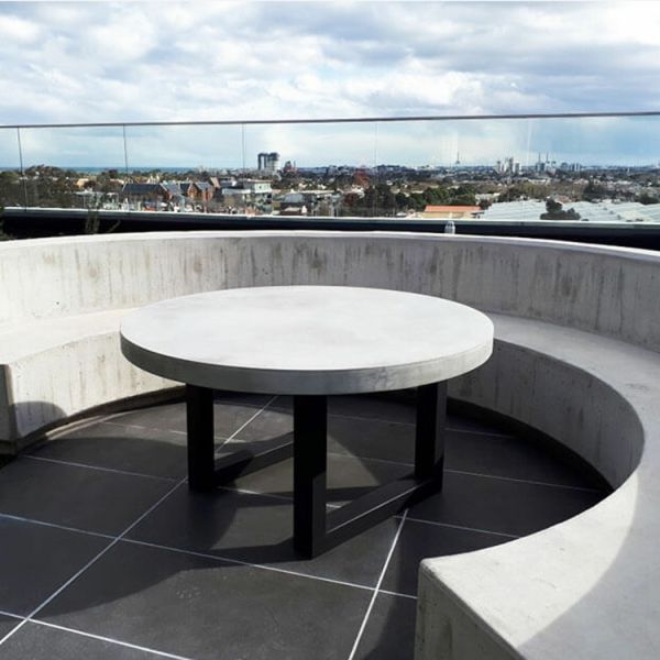 High Quality Sturdy GRC Tables Garden Concrete Furniture Table Sets In Rectangular Round Shapes