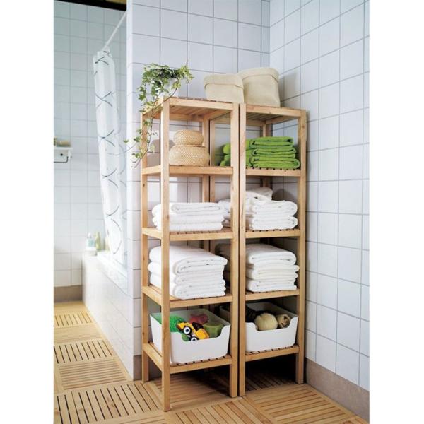 Quality new design home use multi-functional bamboo bathroom towel shelves for sale