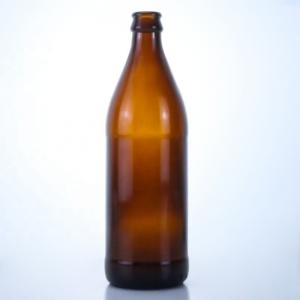 Wholesale SCREW CAP Beer Empty Glass Bottles with Crown Caps 700ml 750ml Creative Small Amber Bottle from china suppliers
