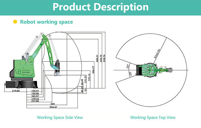 4 Axis 1 Kg Max Payload Small Programmable Loading Industrial Robot