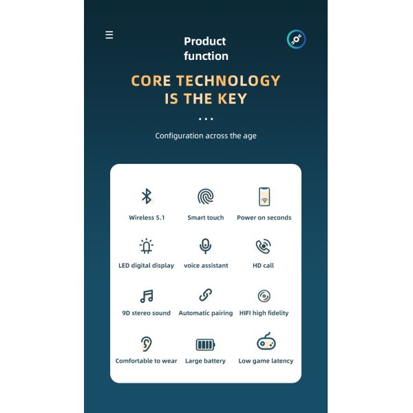 True wireless Bluetooth earphone built in mic noise canceling for i7s