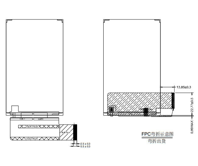 480x800 4 Inch TFT LCD Module Display IPS With RGB Interface RTP Touch