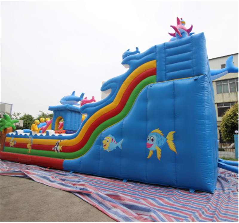 PVC Colorful Big Customized Lyons toys inflatable bouncer slide catale for kids