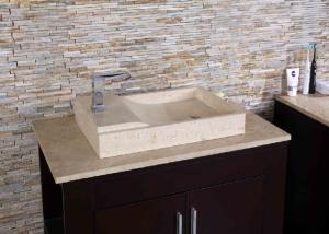 Prefab Classic Custom Bathroom Vanity Tops Contemporary Rectangular Basins