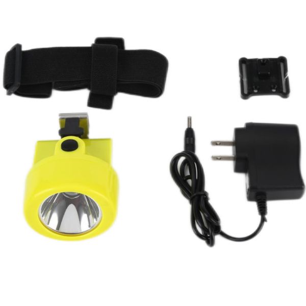 Rechargeable Lithium Ion LED Miner Head Light 3 Color Coal Miners Headlamp