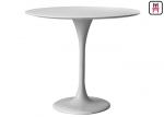 Glass FRP / Marble Restaurant Dining Table Luxury Round Shape Tulip Table Base