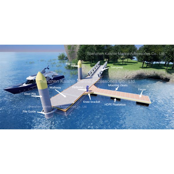 White Dock Piling Caps Anti Corrosion For Floating Pontoon