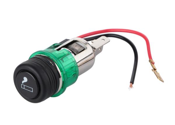 Quality ESQ6105 Universal car cigarette ligter DC12V power plug replacement for auto Green color for sale