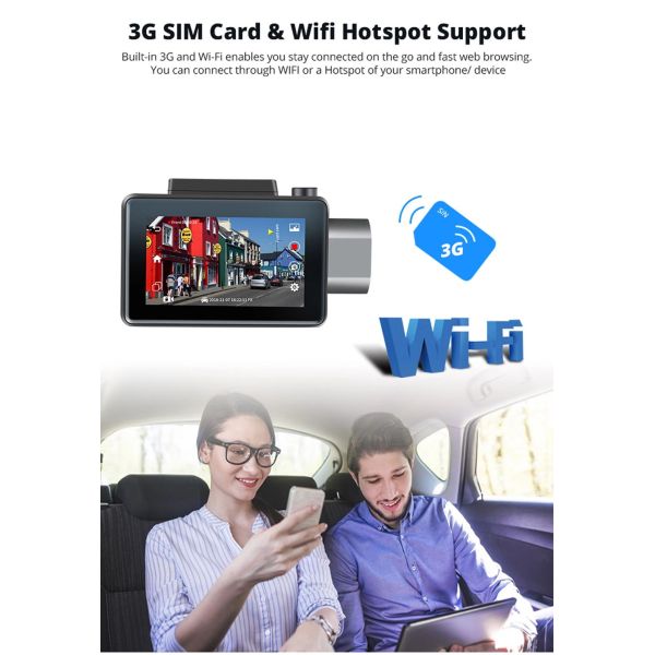 Mini 3" Touch Screen 4G LTE Dash Camera