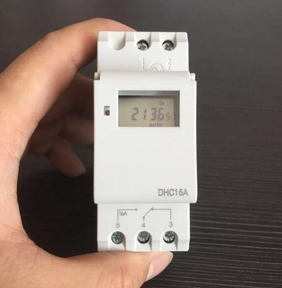 High quality DHC15 Weekly Programmable Digital Electronic Timer AHC15T 50Hz 24 Hour Digital Time Switch Din Rail Timer Switch