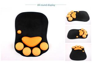 China Montian Cat Claw Mouse Pad For Wrist Pain , Custom Mouse Pads With Wrist Support on sale